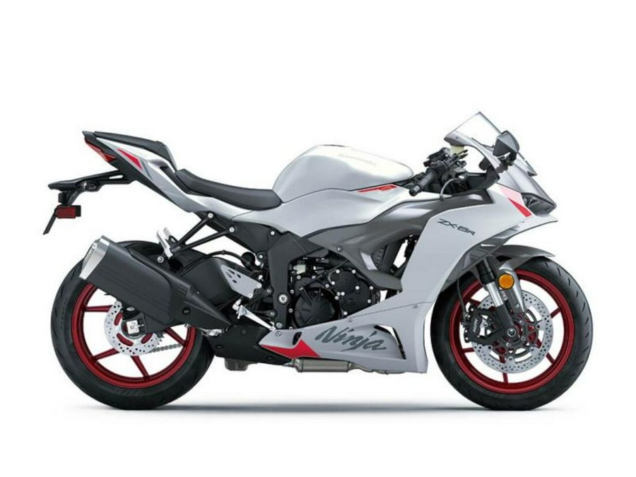 2024 Kawasaki Ninja® ZX™-6R ABS Pearl Robotic White/Metallic Graphite Gray