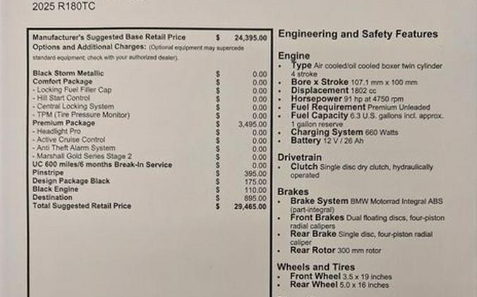 2025 BMW R 18 Transcontinental