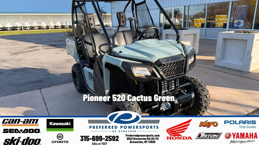 2026 Honda Pioneer 520 Cactus Green