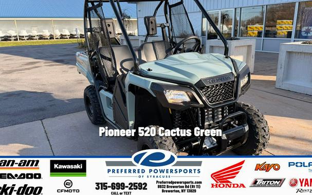 2026 Honda Pioneer 520 Cactus Green