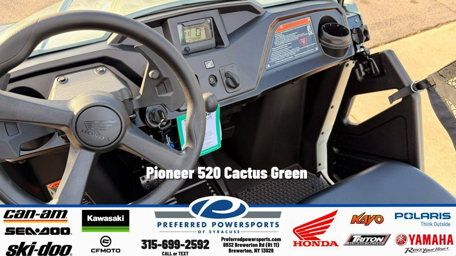 2026 Honda Pioneer 520 Cactus Green