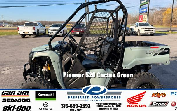 2026 Honda Pioneer 520 Cactus Green