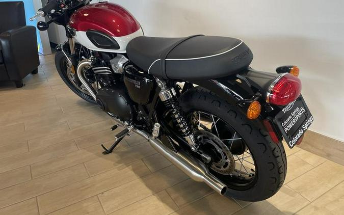 2023 Triumph Bonneville T100 Carnival Red Fusion White