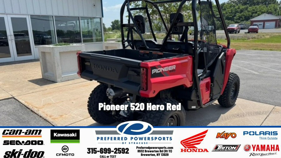 2026 Honda Pioneer 520 Hero Red