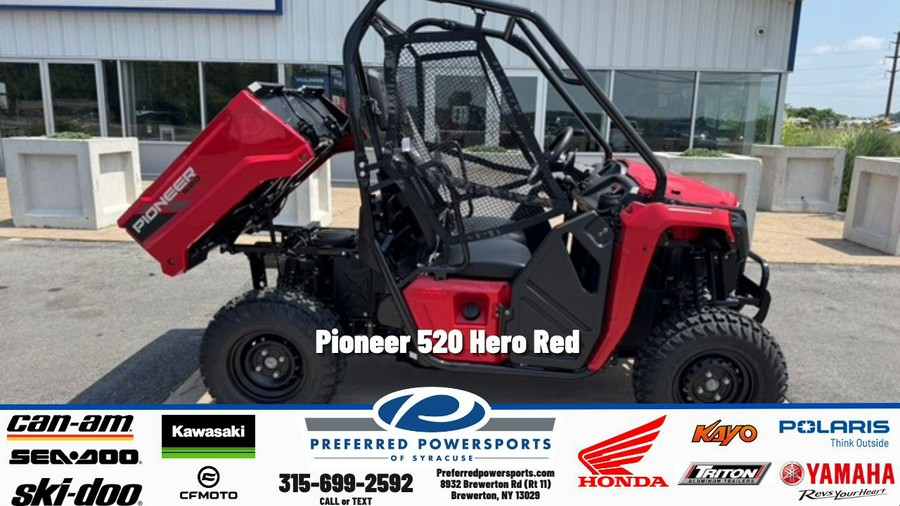 2026 Honda Pioneer 520 Hero Red