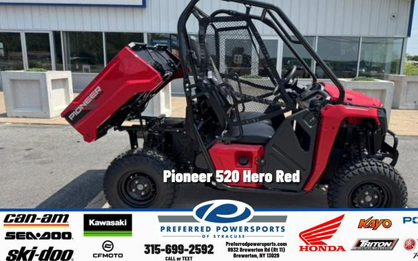 2026 Honda Pioneer 520 Hero Red