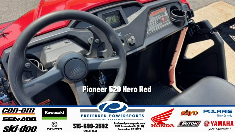 2026 Honda Pioneer 520 Hero Red
