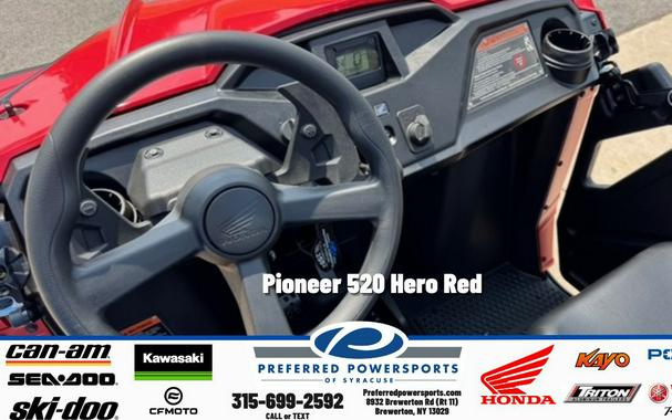 2026 Honda Pioneer 520 Hero Red
