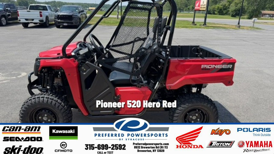 2026 Honda Pioneer 520 Hero Red