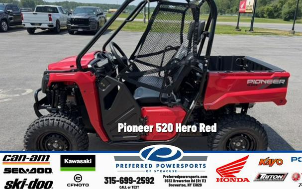 2026 Honda Pioneer 520 Hero Red