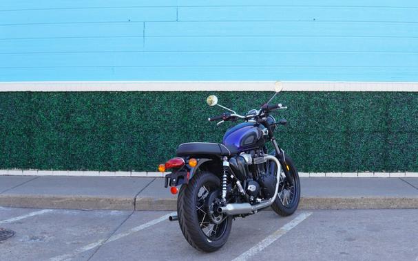 2024 Triumph Bonneville T100 Phantom Black / Silver Blue