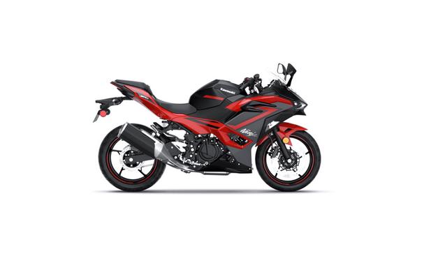 New 2024 KAWASAKI NINJA 500 ABS PASSION RED AND METALLIC FLAT SPARK BLACK AND METALLIC MATTE DARK GRAY