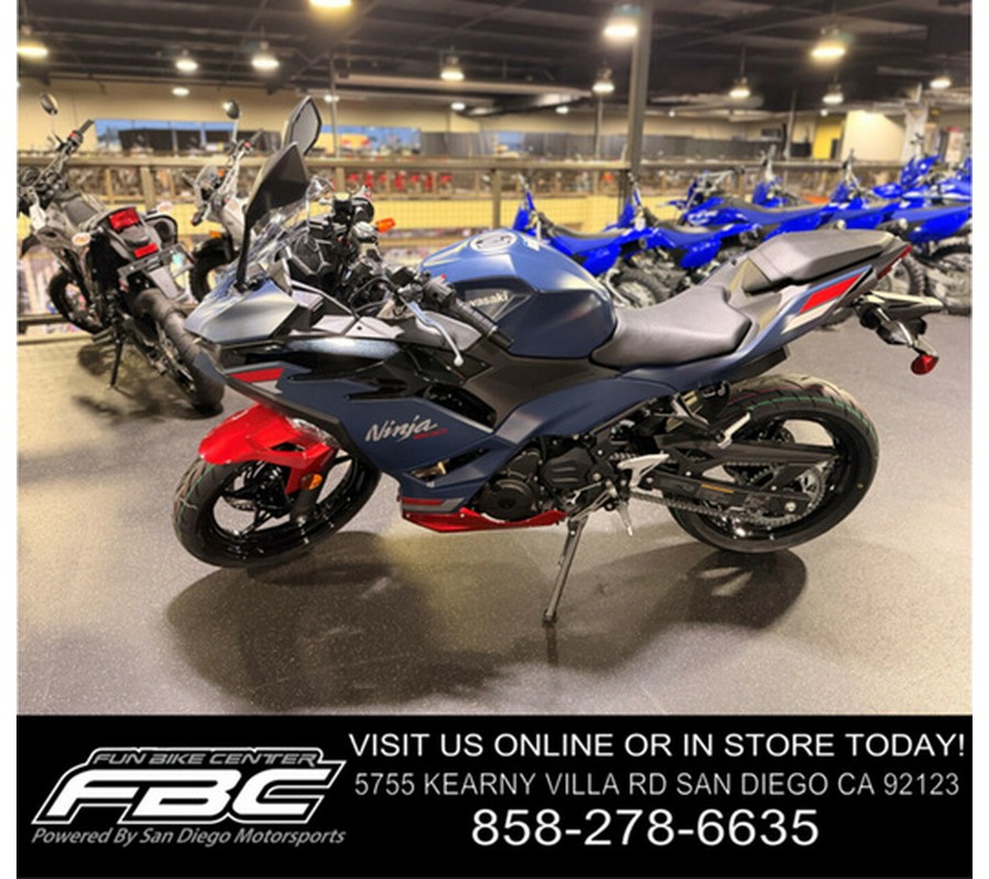 2026 Kawasaki Ninja 500 ABS Metallic Matte Twilight Blue ABS