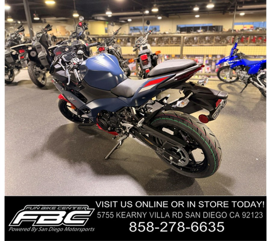 2026 Kawasaki Ninja 500 ABS Metallic Matte Twilight Blue ABS