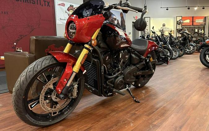 2025 Indian Motorcycle® 101 Scout® Sunset Red Metallic with Graphics