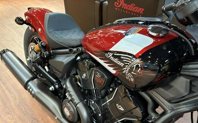 2025 Indian Motorcycle® 101 Scout® Sunset Red Metallic with Graphics