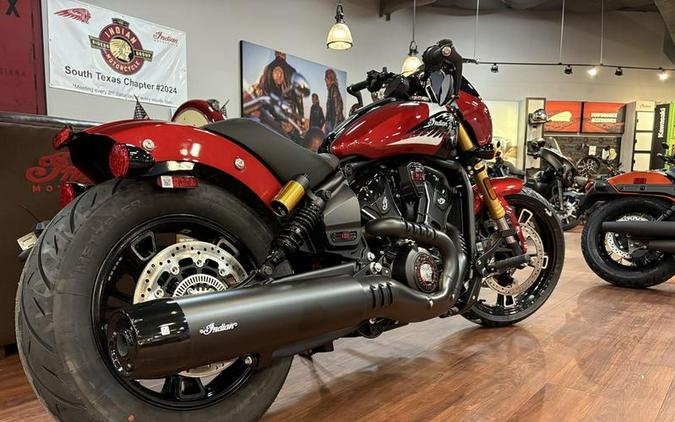 2025 Indian Motorcycle® 101 Scout® Sunset Red Metallic with Graphics