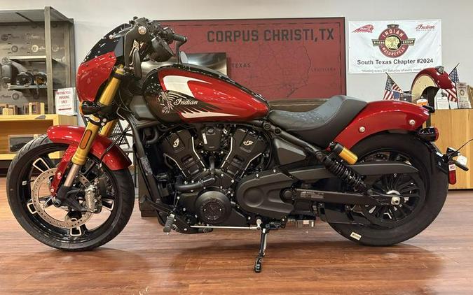 2025 Indian Motorcycle® 101 Scout® Sunset Red Metallic with Graphics