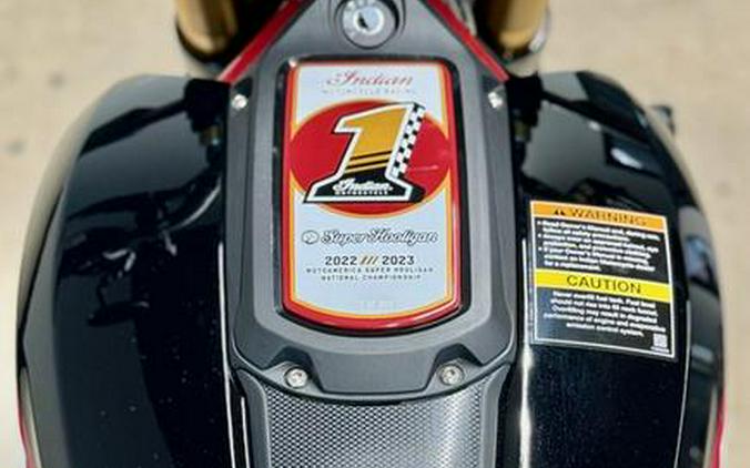 2024 Indian Motorcycle® FTR x RSD Super Hooligan Black Metallic with Super Hooligan Graphics