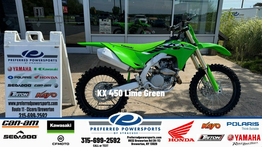 2025 Kawasaki KX 450 Lime Green