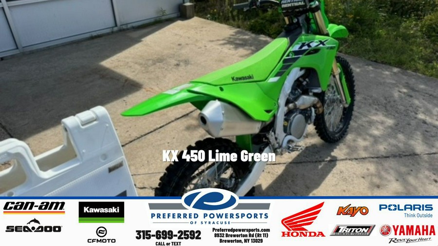 2025 Kawasaki KX 450 Lime Green
