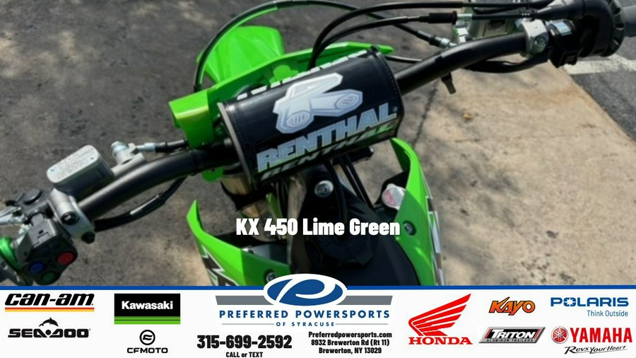 2025 Kawasaki KX 450 Lime Green