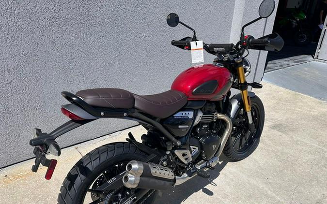 2024 Triumph Scrambler 400 X Carnival Red Phantom Black