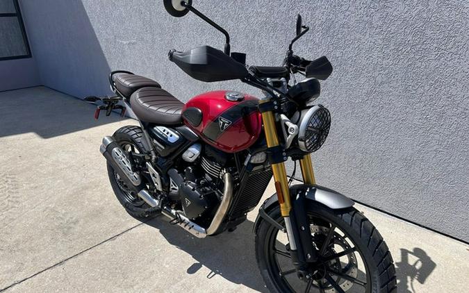 2024 Triumph Scrambler 400 X Carnival Red Phantom Black