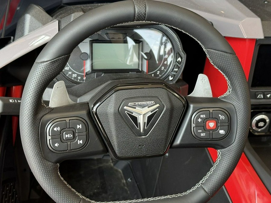2026 Polaris Slingshot R AutoDrive Radiant Gray with Indy Red Pearl