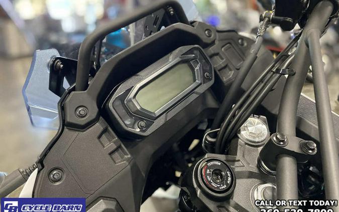 2025 Kawasaki KLR®650 Pearl Crystal White/Metallic Carbon Gray ABS