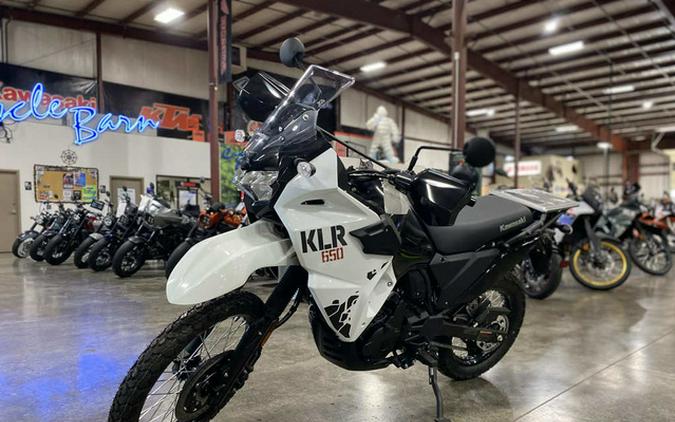 2025 Kawasaki KLR 650 Pearl Crystal WhiteMetallic Carbon Gray A