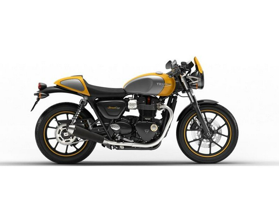 2018 Triumph Street Cup Racing Yellow / Silver Ice