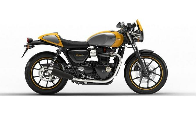 2018 Triumph Street Cup Racing Yellow / Silver Ice