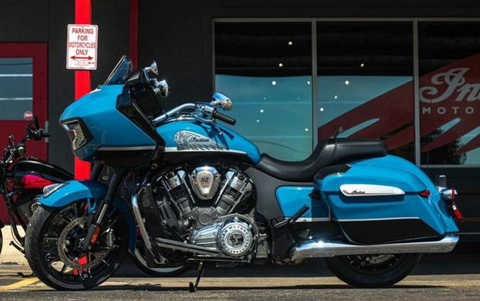 2026 Indian Challenger Limited 112 W/Powerband Audio Storm Blue With Black Metallic