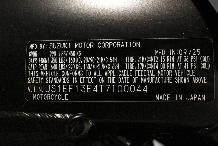 2026 Suzuki V-STROM 1050DE