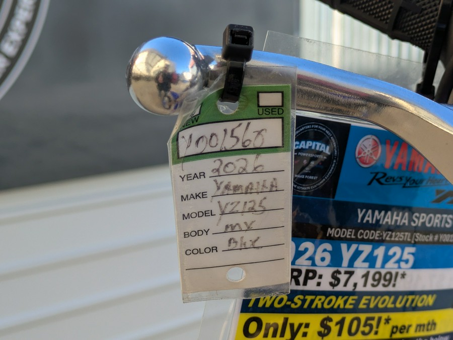 2026 Yamaha YZ125