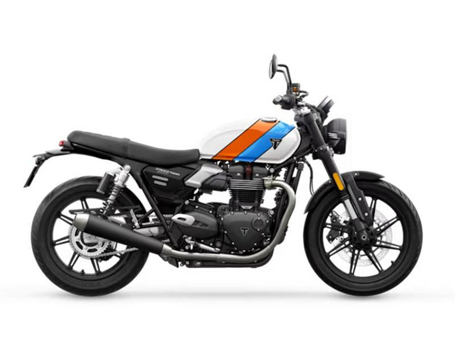 2025 Triumph Speed Twin 900 Pure White/Maui Blue/Tangerine Orange