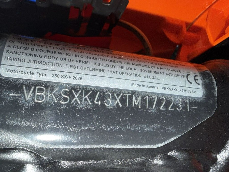 2026 KTM 250 SX-F