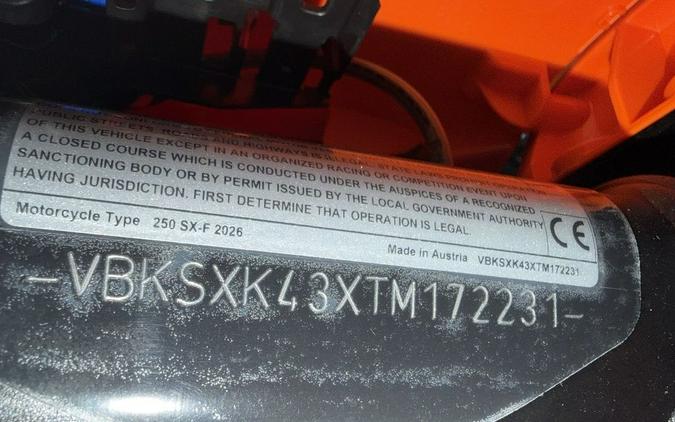 2026 KTM 250 SX-F