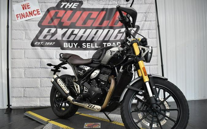 2024 Triumph Scrambler 400 X Carnival Red Phantom Black