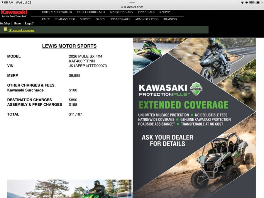 2026 Kawasaki Mule SX™ 4x4