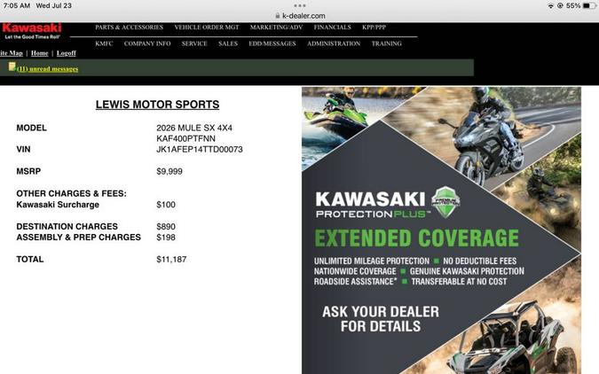 2026 Kawasaki Mule SX™ 4x4