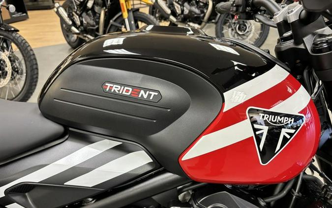 2025 Triumph Trident 660 Diablo RedSapphire Black