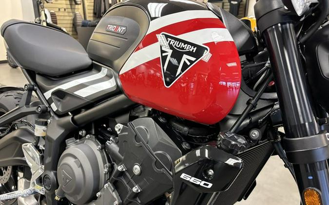 2025 Triumph Trident 660 Diablo RedSapphire Black