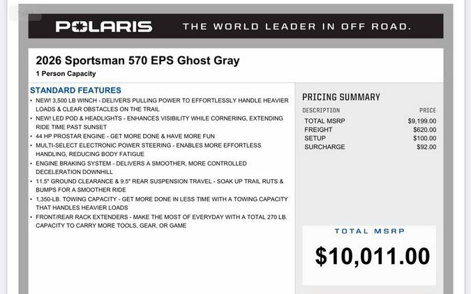 2026 Polaris Sportsman® 570 EPS