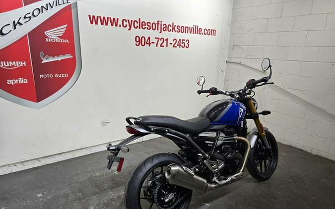 2025 Triumph Speed 400 Caspian Blue / Storm Grey Carnival Red Storm Grey