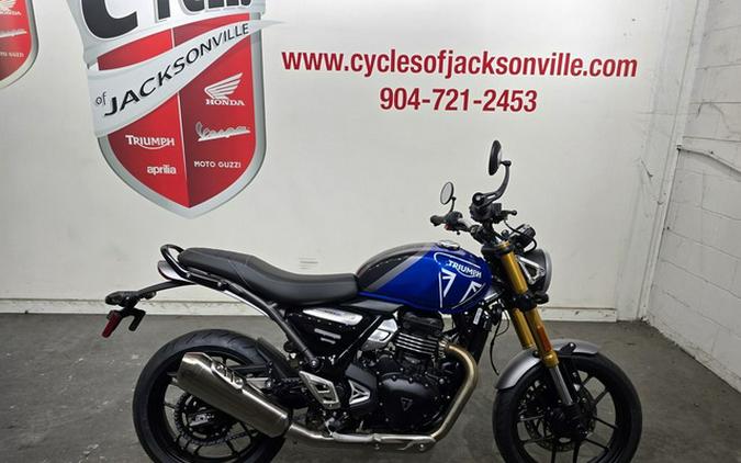 2025 Triumph Speed 400 Caspian Blue / Storm Grey Carnival Red Storm Grey