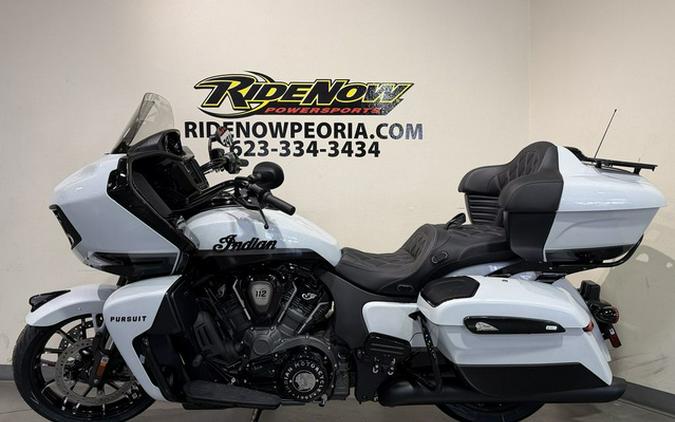 2026 Indian Pursuit Dark Horse 112 W/ Powerband Audio Ghost White Metallic With Black