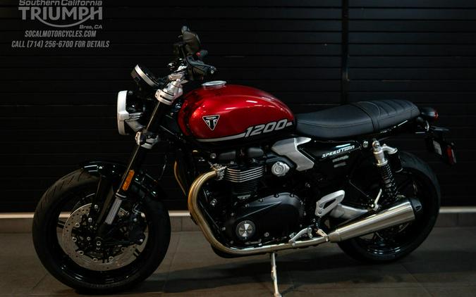 2025 Triumph Speed Twin 1200 Carnival Red/Sapphire Black