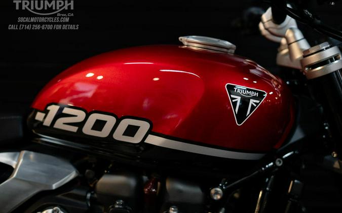 2025 Triumph Speed Twin 1200 Carnival Red/Sapphire Black